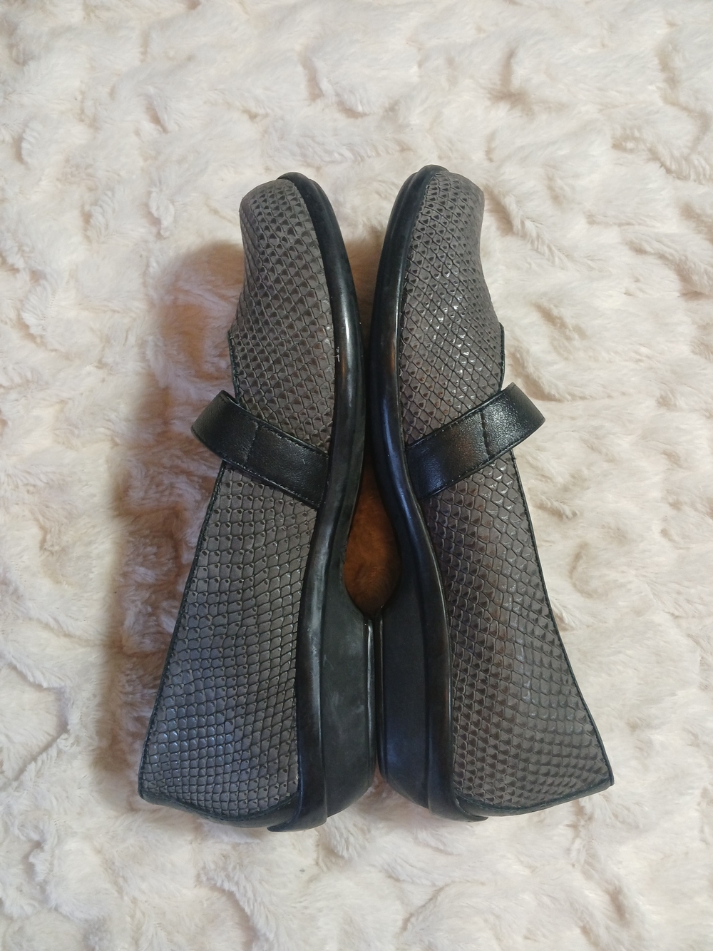 Dansko Orla Mary Jane Comfort Shoes Black Gray Snakeskin Womens Size 36 - Picture 9 of 10